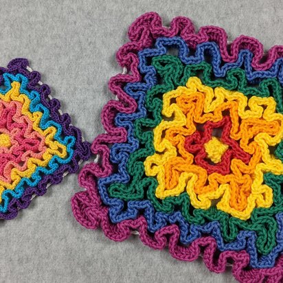 Learn to do Wiggly Crochet Hot Pad and Coaster