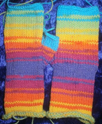 Winter Rainbow Mitts