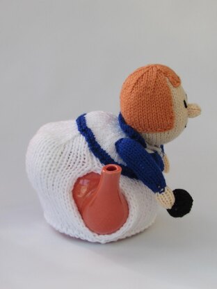 Lawn bowls lady tea cosy