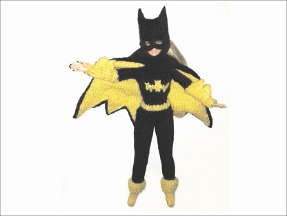 Batgirl Barbie costume, 11" -12" doll