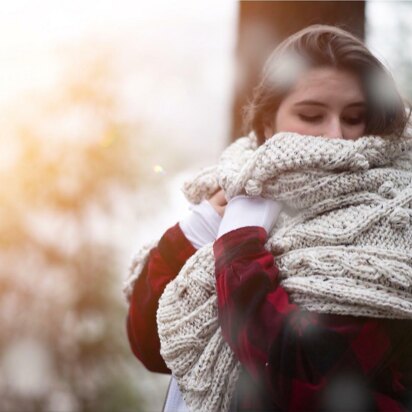 Winter Cabin Throw - knitting pattern