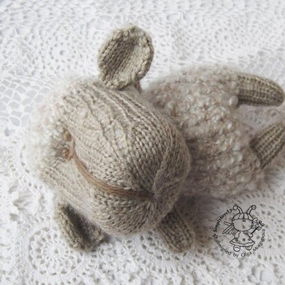 Toy for sleep. Lamb for small babies - knitting pattern