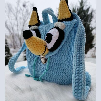 Bluе Нееlеr FАМILY crochet patterns, Bluе Dog - Backpack