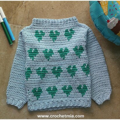 Little hearts pullover for kids