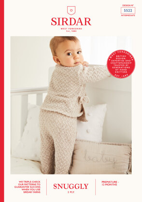 Tie-Side Top & Trouser Suit in Sirdar Snuggly 2ply - 5522 - Downloadable PDF