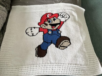 Retro Mario Baby Blanket