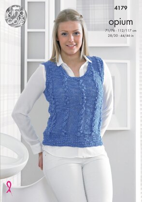 Slipover and Sweater in King Cole Opium - 4179 - Downloadable PDF