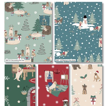 Craft Cotton Company Fat Quarter Bundle - Freddie & seine Freunde gemeinsames Weihnachtsfest