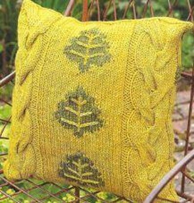 Cable and Leaves Cushion Cover
