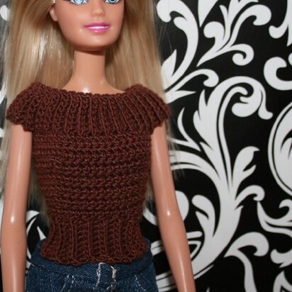 Barbie scoop neck top