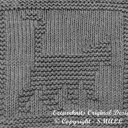 PROWLING KITTY Cloth - knitting pattern