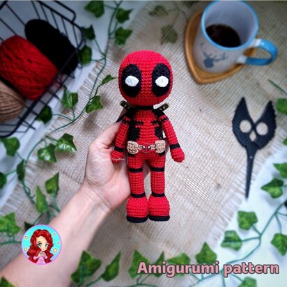 Deadpool amigurumi pattern (big version)