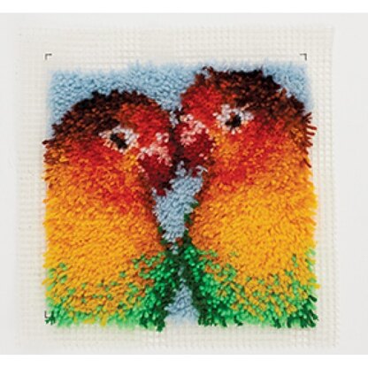 Wonderart Lovebirds Latch Hook Kit