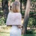Knitting Pattern Womans Wedding Knitted Faux Fur Poncho