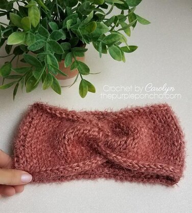 Tunisian Ear Warmer Twist