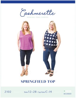 Cashmerette Springfield Top 2102 - Paper Pattern, Size 12 - 28