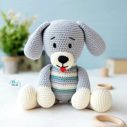 Striped Puppy Dog Amigurumi Crochet Pattern