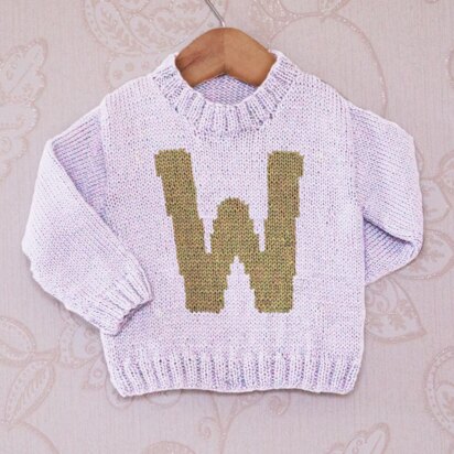 Intarsia - Letter W Chart - Childrens Sweater