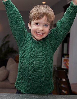 #22 Cable Sweaters- child's cardigan & pullover