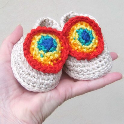 Baby slippers rainbow