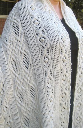 Sante Fe Mesh and Cable Shawl