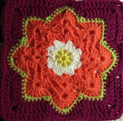 Round Ripple Afghan Square