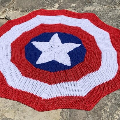 Crochet Captain America Blanket