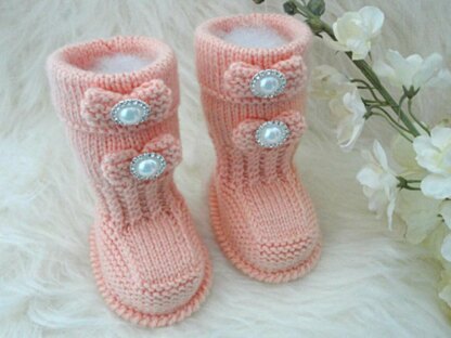 Baby Set Pompom Baby Beanie Baby Uggs PATTERN