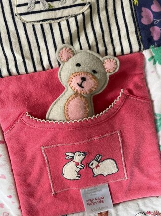 Elsie’s baby clothes memory quilt #2