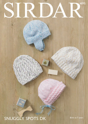 Hats in Sirdar Snuggly Spots DK - 4895 - Downloadable PDF