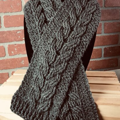 The Wheat Cabled Scarf