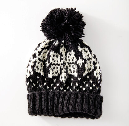Nordic Flake Hat in Caron Simply Soft - Downloadable PDF