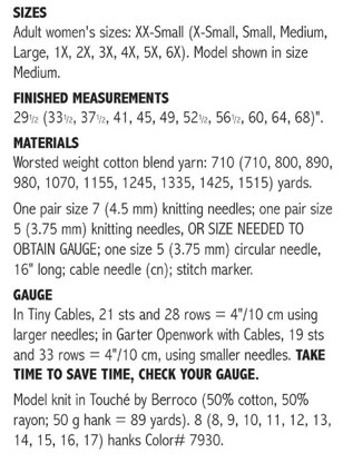 Tiny Cable Pullover #144