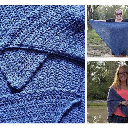 Deep Blue Beginner Shawl