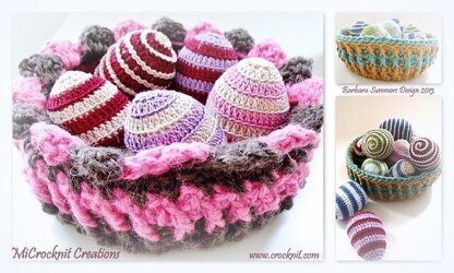 Crochet Baskets JUTE 2 Easter Bowls