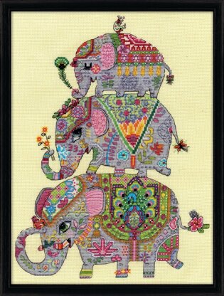 Design Works Elephant Trio Cross Stitch Kit