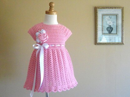 Crochet PATTERN Girl Dress 1 - 6 years old