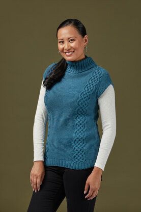 936 Paprika Topper -  Slipover Knitting Pattern for Women in  Valley Superwash DK by Valley Yarns