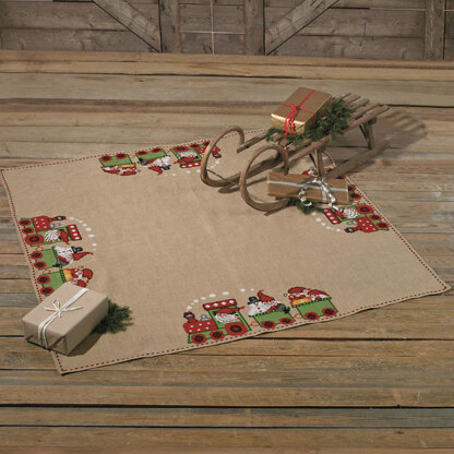 Permin Christmas Train Playmat (170 x 170cm) Cross Stitch Kit