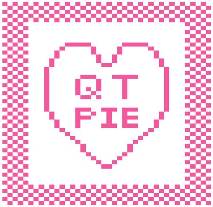 'QT Pie' Heart Dishcloth
