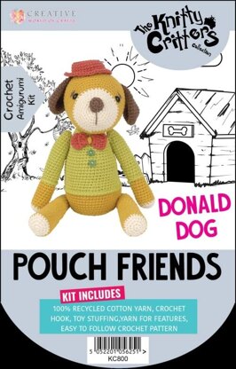 Creative World of Crafts Pouch Friends Donald Dog - 20cm
