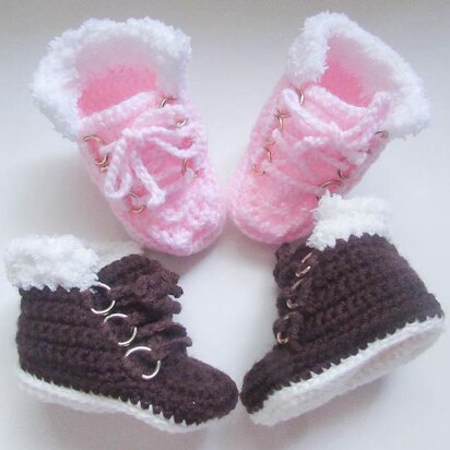 Baby Booties Fur Topped