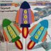 Rocket bookmark or decor