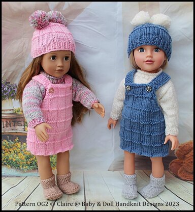 OG2 Pinafore, Long Sleeve T-shirt, Hat & Boots 18 inch Fashion Doll