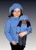 Girls and Dolls matching Sweater and Slouchy hat, 18 inch doll 543