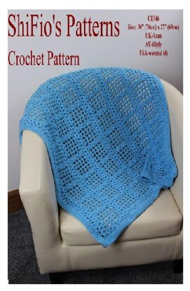 Crochet Patternbaby afghan, baby blanket UK & USA Terms #346