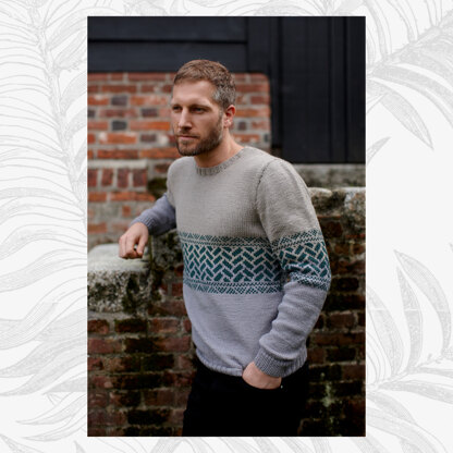 Edward Jumper - Sweater Knitting Pattern For Men in Willow & Lark Ramble