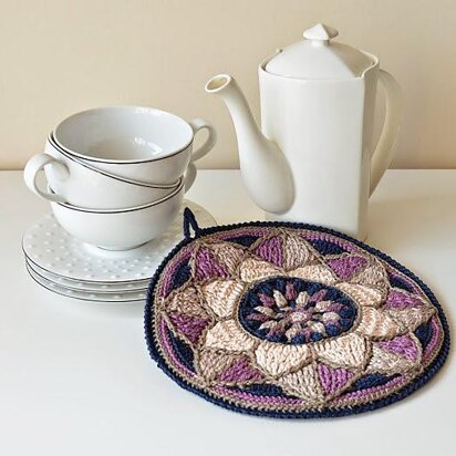 Stained Glass Mandala Potholder