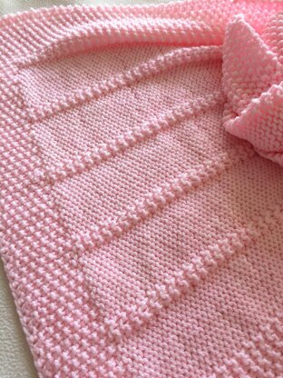 Easy Baby Blanket ~  Aran or DK