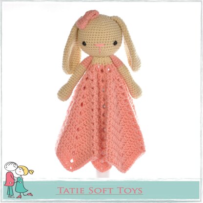 Crochet Lovey Pattern Blanket Cute Bunny With A Bow Security Blanket Crochet Lovey Blanket Toy Blankie Baby Blanket Toy Crochet Comforter Snuggle Pattern